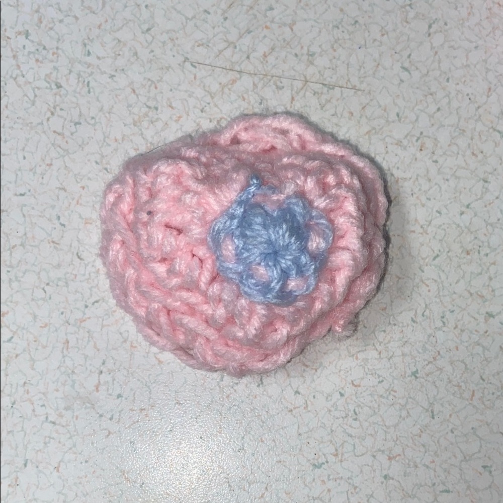 Handcrafted Pink and Blue Crochet Accessory